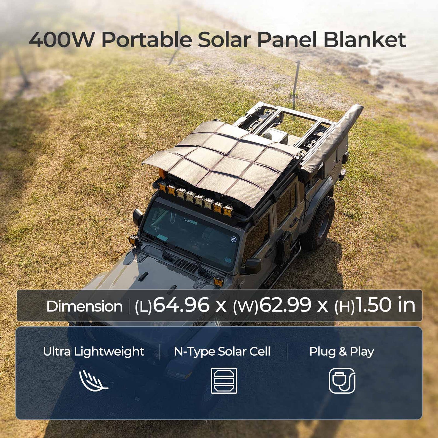 Renogy 400W ShadowFlux Anti-Shading N-Type Solar Panel Blanket