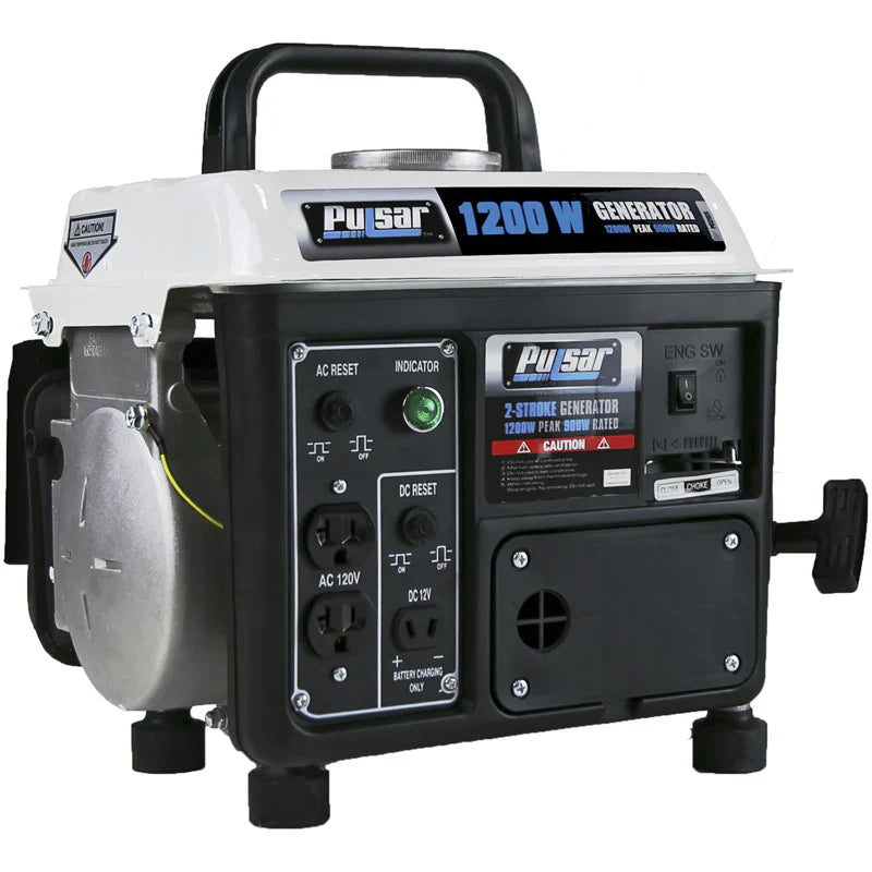 PULSAR GAS 1200W Peak 900W Rated 2-Stroke Portable Inverter Generator