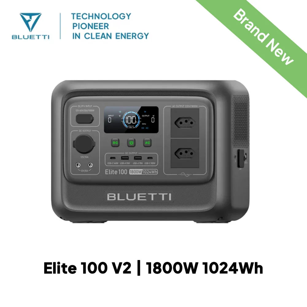 BLUETTI Elite 100 V2 Portable Power Station 1800W 1024Wh Outdoor Emergency Power Supply Solar Generator