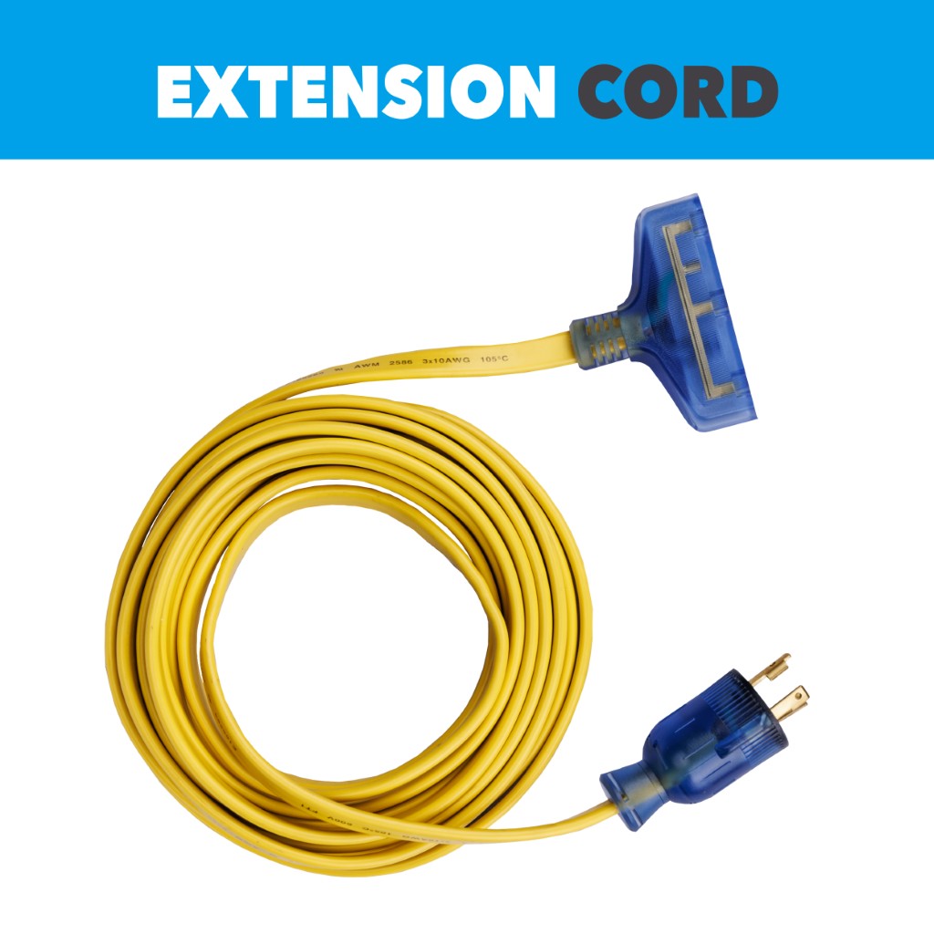 25 ft Generator Extension Cord – NEMA L5-30P to Triple 5-15R Heavy-Duty 30A Flat Power Distribution Cord