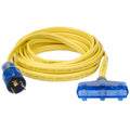 25 ft Generator Extension Cord – NEMA L5-30P to Triple 5-15R Heavy-Duty 30A Flat Power Distribution Cord