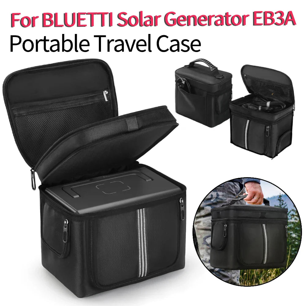 Portable Travel Case Waterproof Power Station Storage Case Protective Storage Bag for BLUETTI Solar Generator EB3A 268Wh LiFePO4
